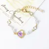 Pulsera de Flores Secas de Resina de Venta Caliente Transfronteriza, Flores Reales, Chapado en Cobre, Oro Real, Conservación del Color, Festival de Sakura de Wuhan, Joyería de Mano Exquisita