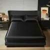 Conjunto de tres piezas de satén de color liso para comercio exterior transfronterizo de Amazon: sábana bajera individual, funda de almohada individual, ropa de cama impermeable