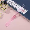 Pendente de Franja de Lótus de Jade Branco Novo Estilo com Contas Marcador de Página Estilo Antigo Sachê Puxador de Bolsa DIY Fabricante Atacado
