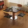 Mesa de Jantar Dobrável de Madeira Estilo Bauhaus Mid-Century 2026, Conversível em Mesa Redonda, Novo Formato Quadrado, Mesa Redonda Extensível Estilo Americano