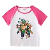 2026 Nova Roupa Infantil Verão Camiseta de Manga Curta para Meninos e Meninas, Camiseta Base Raglan, Camiseta de Meia Manga para Bebê, Top Infantil