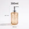 Botella de Relleno de Gel Antibacterial de Vidrio Grueso de Color de Alto Valor al por Mayor Botella con Dispensador de Presión Ondulado para Baño Lavado y Cuidado Botella para Gel de Ducha