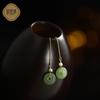 [Ganchillo de oreja de oro con hebilla Ping An] Hebilla Ping An ganchillo de oreja de oro importado joyería de oreja simple clásica recomendada