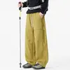Pantalones de senderismo impermeables funcionales para hombre, estilo casual americano, corte holgado, talla grande, versátiles, pantalones de trabajo de pierna recta