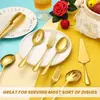 Conjunto de colheres de servir Amazon, colheres de porcionamento em aço inoxidável, pegadores de comida, utensílios de jantar públicos, colheres e garfos de servir para hotel