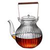 Tetera de Vidrio Transparente Resistente al Calor con Patrón de Solapa de Crisantemo Estufa Eléctrica Rompe-Té Hervidor de Rayos Hervidor de Alto Borosilicato Juego de Té