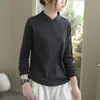 Camiseta de manga larga con cuello alto y forro polar por ambos lados para mujer, estilo nuevo, corte holgado, casual, color liso, moderna, favorecedora y versátil
