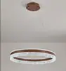 Lámpara de salón de diseño estilo vintage color nogal, luz principal para el recibidor, candelabro moderno de lujo ligero para dormitorio, estudio y comedor