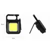 Luz LED mini multifuncional portátil para llavero, luz de trabajo COB de alto brillo, luz de mantenimiento, luz de emergencia USB para exteriores y camping