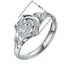 Una Variedad de Anillos de Oro Vietnamitas con Diseños de Flores Huecas de Tres Capas, Anillos de Compromiso para Novias, Delicados Anillos Decorativos de Oro Arena Florales