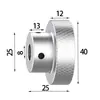 Rueda de Mano Pequeña Moleteada de Aluminio Manija de Rueda de Mano para Máquina Herramienta Manija Redonda para Girar Válvula Manivela Manual Disco con Tornillo de Fijación Perilla Placa Giratoria