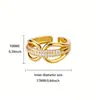 Anillo Abierto de Estilo Retro de Lujo Ligero Transfronterizo con Circonita Verde Chapado en Oro de 18 Quilates Esmeralda Anillo de Dedo de Alta Calidad Joyería