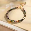 Pulsera de Cristal con Perlas de Cristal Natural Optimizada Pulsera Versátil de Nicho Joyería de Moda de Lujo Ligero Venta al por Mayor para Mujeres