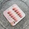 Venta Directa Personalizada de Fábrica Uñas Cortas, Medias y Largas para Manicura, Uñas Portátiles de Fototerapia Hechas a Mano, Pegatinas para Uñas, Estilo de Lujo Accesible 24 Piezas