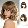 Pelucas de Estilo Europeo y Americano con Flequillo Grueso, Pelucas Cortas Afro Rizado para Mujer para Actuaciones de Festival, Pelucas de Cabeza Completa al por Mayor