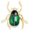 Broche de Besouro Simulada Estilo Floresta, Alfinete de Inseto Esmaltado Banhado a Ouro, Broche para Uso ao Ar Livre, Acessório de Nicho Estilo Natural