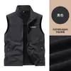 Colete de Lã Personalizado com Impressão de Logo, Colete de Inverno para Trabalho, Roupa de Trabalho Promocional em Lã, Colete Grosso para Eventos