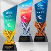 Trofeo de Cristal Personalizado y Medalla para Carrera de Relevos, Juegos Deportivos, Maratón y Campeonato de Carrera de Larga Distancia