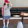 Camiseta de Manga Corta para Niñas Summer Zhongda Falda Corta Traje Ropa para Niños Nuevo para Niños Camiseta a Cuadros Falda Conjunto de Dos Piezas