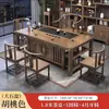 Nuevo Juego de Mesa y Sillas de Té Estilo Chino, Mesa de Té de Oficina de Madera Maciza, Juego para el Hogar, Mesa Pequeña Integrada para Preparar Té en el Balcón