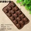 Molde de chocolate artesanal DIY em formato de coração, molde de silicone 3D de 15 peças em formato de coração para cubos de gelo, sabonetes artesanais e moldes de bolo