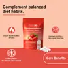 BUSHAID Cápsulas de Fresa y Glutatión Suplemento Alimenticio