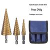 Xin Feiyang Hexágono Handle Straight Groove Step Broca Pagode Broca Step Bit Alargamento Broca Conjunto de Alargamento Artefato