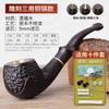 Pipa de ébano hecha a mano Muxiang, juego de madera para fumar, bolsa para cigarrillos, olla de cobre de doble uso, pipa seca, pipa de madera maciza, venta al por mayor