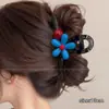 Novo Estilo de Presilha de Cabelo 2026 com Toque de Luxo, Piranha Floral Simples, Presilha de Garra Grande de Acrílico para Cabelos Grossos