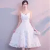 Vestido de Verão 2026 Slim Fit Decote V Estilo Fada Cintura Marcada Sexy Alça de Franja e Pena para Mulheres Baixas