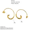 Pendientes de Aro de Moda Exquisitos Transfronterizos Europeos y Americanos para Mujer Chapados en Oro de 18K Acero Inoxidable Lujo Accesible Pendientes de Gama Alta en Stock