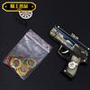 Comer pollo juguete Desert Eagle Oro banda de goma Pistola de juguete aleación arena Pistola Eagle puede disparar Modelo 10cm