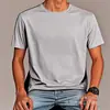 [Camiseta de algodón talla europea] Camiseta de algodón talla europea Transfronteriza Color puro Lisa Clara Una pieza Venta al por mayor Manga corta Aliexpress Amazon