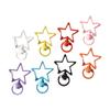 Hebilla de resorte de aleación de zinc en forma de estrella, pintura, accesorios de joyería de bricolaje, hebilla, anillo de resorte, llavero de amor, hebilla de perro, colgante