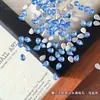 Pedras de strass para nail art com zircônia de base reta em formato de gota d'água, pedras de strass facetadas irregulares brilhantes em formato de flor para decoração de unhas