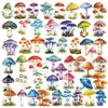 Pegatinas Transparentes Creativas de Hongos Realistas para Mascotas, Modelo Nuevo Transfronterizo 50 Piezas para Botellas de Agua, Equipaje, Decoración de Tableta, Pegatinas Impermeables