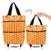 Carrito de compras plegable, bolsa de compras portátil de tela Oxford, carrito de comestibles retráctil para uso doméstico, bolsa con ruedas