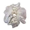 Alfabeto Inglês Fio Sentido Tigela Grande Menina Elegante Alto Sentido Anel de Cabelo Corda de Cabelo Laço Mori Corda de Cabelo Flor de Cabeça