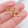 Retro Nota Dorada Música Guitarra Instrumento Musical Tambores Dy Colgante Pulsera Pendientes Llavero Accesorios