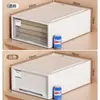 Caixa de armazenamento de plástico tipo gaveta de instalação gratuita, caixa de armazenamento de guarda-roupa doméstico, caixa de armazenamento de roupas combinadas multicamadas, atacado