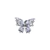 Arete de Hueso de Oreja Henson con Mariposa Microincrustada de Diamante, Pendiente de Cartílago de Aleación de Titanio F136 con Rosca Interna, Moderno y Versátil