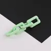 Color Sólido Moldeo por Inyección Cadena de Cuatro Secciones Hebilla de Cadena Hebilla en Forma de U Macarrón Material para Joyería de Cadena de Vaso de Agua Hecho a Mano Accesorios Pequeños