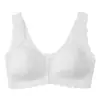 Sujetador de Encaje Inalámbrico con Broche Frontal Transfronterizo y Copas Fijas, Sujetador Push-Up Tallas Grandes para Mujer, Sujetador Talla Grande al por Mayor
