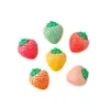 Accesorios Serie de Fresas Multicolores Fruta de Simulación Clip para el Cabello de Niña Llavero Estuche para Teléfono Crocs Pegamento de Crema para Manualidades