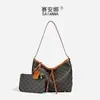 Bolso cruzado para mujer 2026 nueva versión coreana, de alta gama, versátil, con estampado vintage, para ir al trabajo, de gran capacidad, moderno, para hombro y cruzado