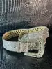 2025 Nova Garota Popular Cinto com Strass Cravejado de Diamantes Estilo Europeu e Americano Fashionável Estiloso Combinando com Jeans Cinto Feminino Cravejado de Diamantes