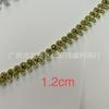 Encaje Dorado y Plateado de 1.2-1.5cm Cinta Ondulada de Borde Curvado de una Cara Accesorio para el Cabello DIY con Flores Étnicas