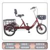 Triciclo plegable con pedales para ancianos, scooter doméstico, bicicleta pequeña para adultos, fuente de ocio de fábrica, nuevo