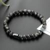 2026 Nova Moda Geométrica Pulseira Masculina Simples Clássica Pulseira de Contas de Pedra e Bracelete Joias Masculinas