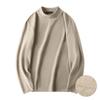 Derong Playera Básica de Cuello Alto para Hombre Otoño e Invierno Gruesa Cálida Top Color Puro para Hombre Terciopelo Manga Larga